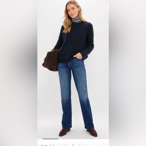 NWT MOTHER The Kick It Troublemaker Wash High Rise Straight Sz 25